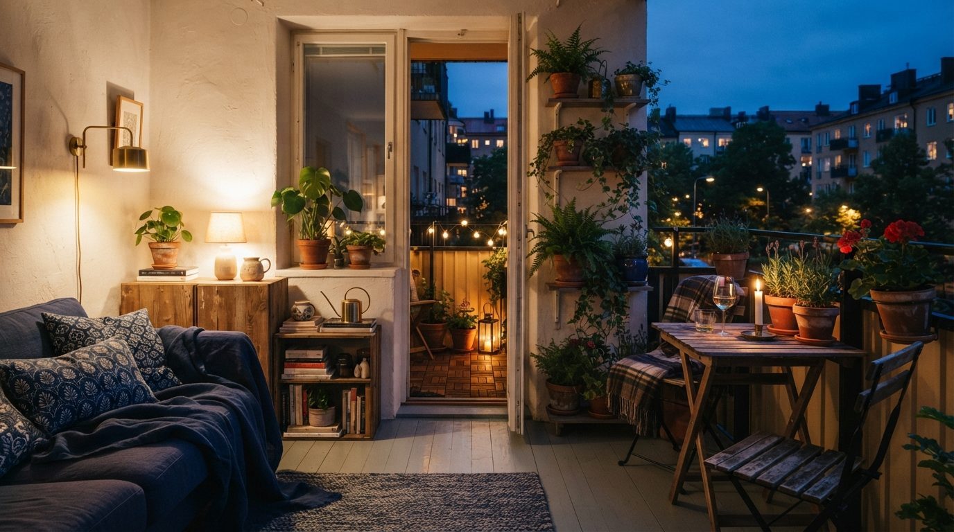 Stämningsbild till guiden: Liten balkong och uteplats: växter, möbler och underhåll
